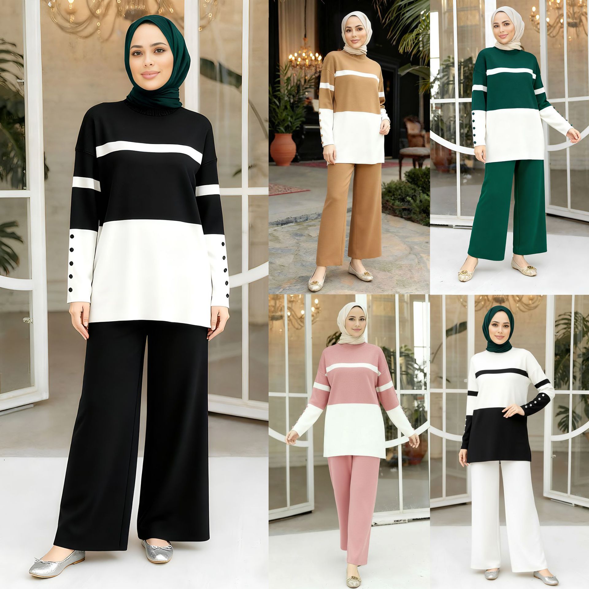 Jalabiya Women Arabic - طقم نسائي من قطعتين للعيد، سترة