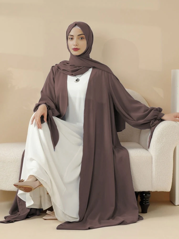 Jalabiya Women Arabic - عباية نسائية للعيد فستان إسلامي بأشرطة