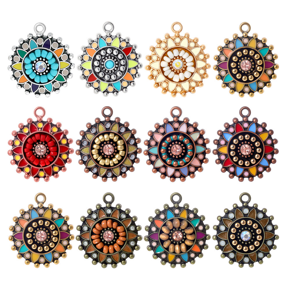قلادات دائرية مطلية بالمينا بت - مراجعة Ethnic Fashion Accessories وسعره